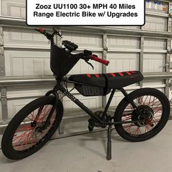 Zooz 52V 30+ MPH Street Legal Electric Bike Not Accepting Trades