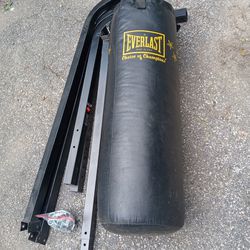 Barely Used Punching Bag With Frame