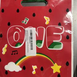 1st Birthday Watermelon Plastic Candy Bags 50 Count