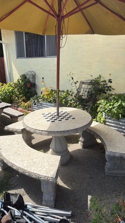 Heavy duty concrete table