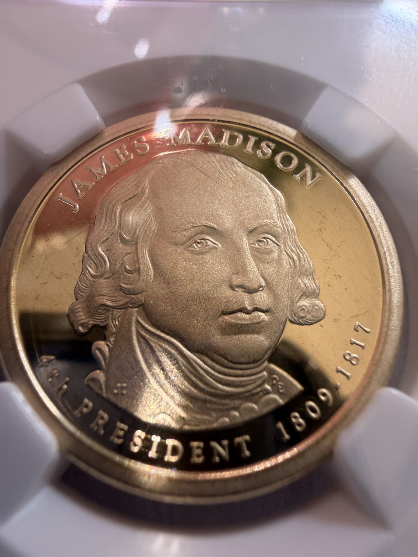 2007-S James Madison $1 – PF69 Ultra Cameo – Fourth U.S. President