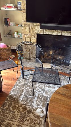 5 piece Cute outdoor iron set