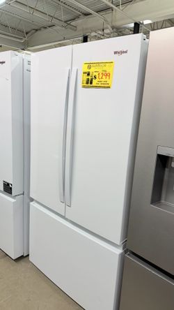 WHITE THREE DOOR REFRIGERATOR NEW OPEN BOX