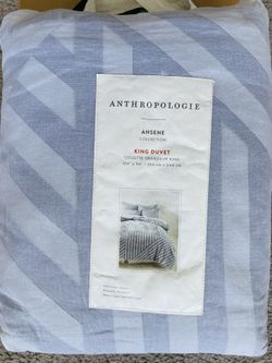 Anthropologie - Ansene Blue Duvet Cover - King