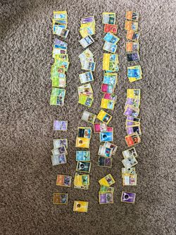 Large Lot of Pokémon Trading Cards