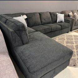 Altari Slate Grey Sleeper Sectional With Chaise 