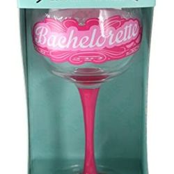 Brand New Bachelorette Glitter Wine Glass