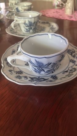 Tea Cups/Plates Blue Danube Set Of 8