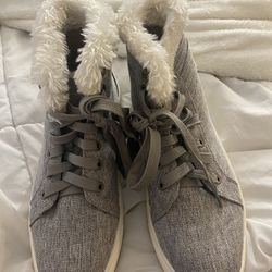 new grey high top booties/shoes