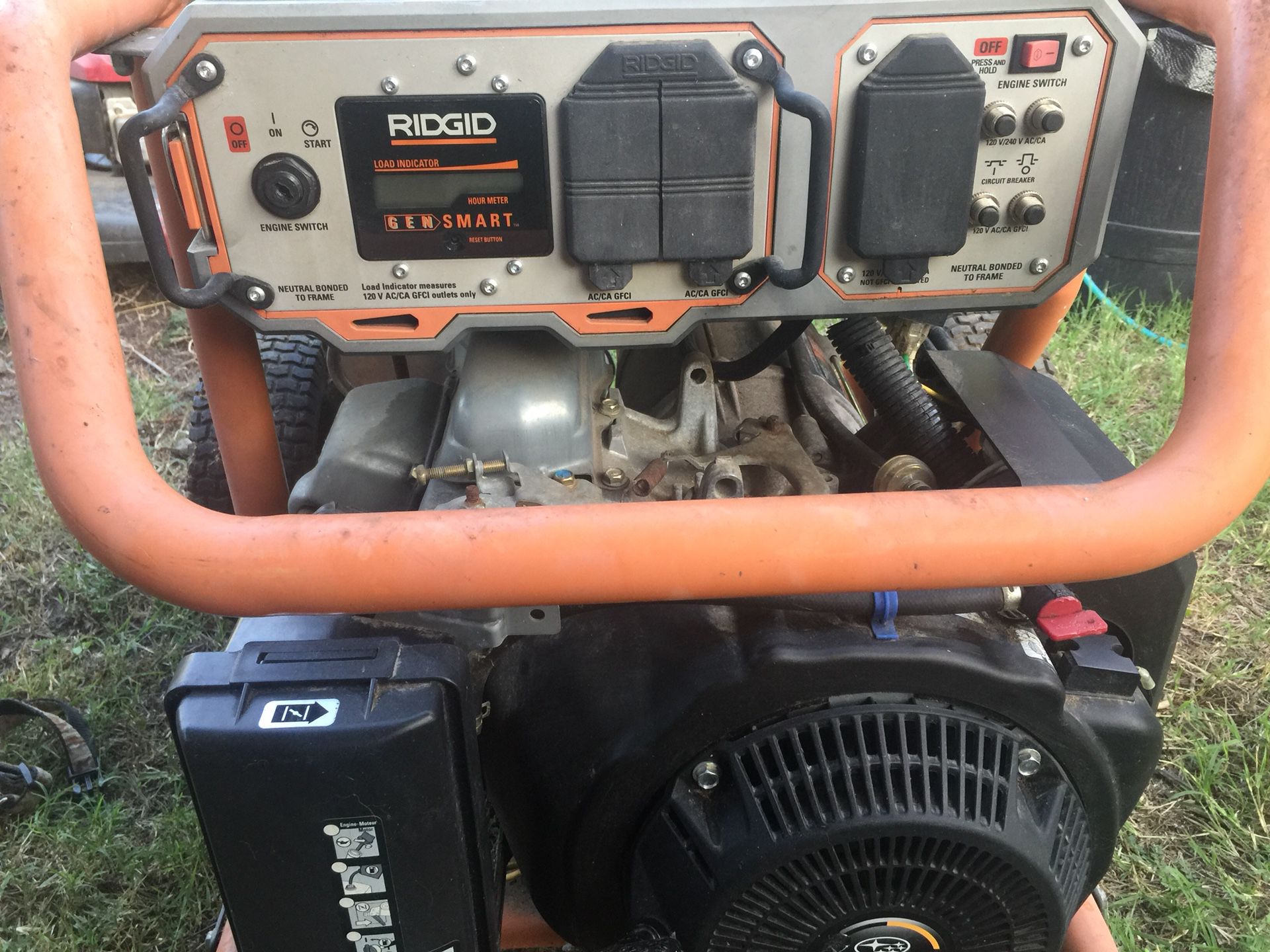 Generator Ridgid 8k running watts 10k starting watts Perfect for EASTER AT THE PARK