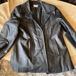 Sarah B Studios Leather Jacket Size Large