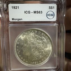 1921 ICG MS63 Morgan Dollar