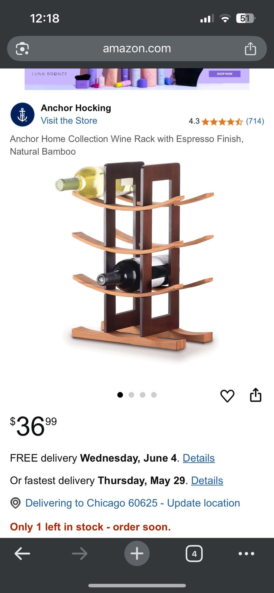 Bamboo Wine Rack