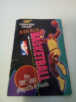 Vintage 1993 basketball/ Miller genuine draft maximum basketball schedule/ the 1993 nba playoffs & finals