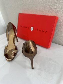 Ivanka Trump Metallic Bronze Strappy Heels