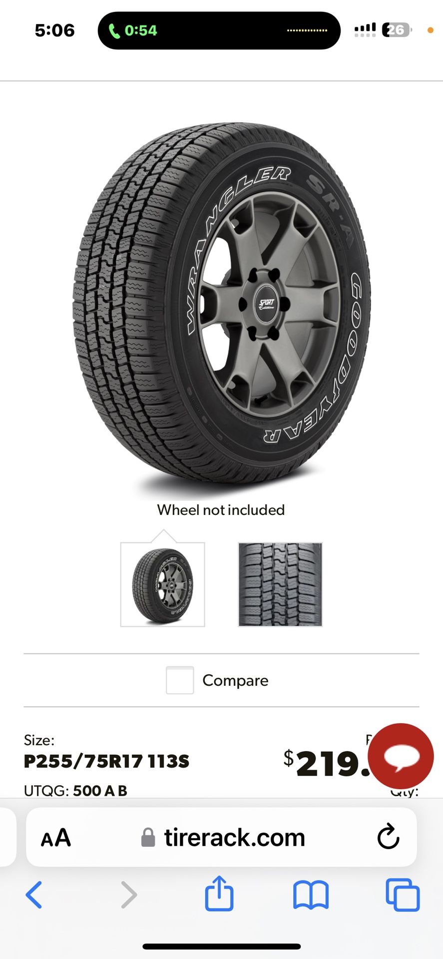 Goodyear Wrangler Tires P255/75R17