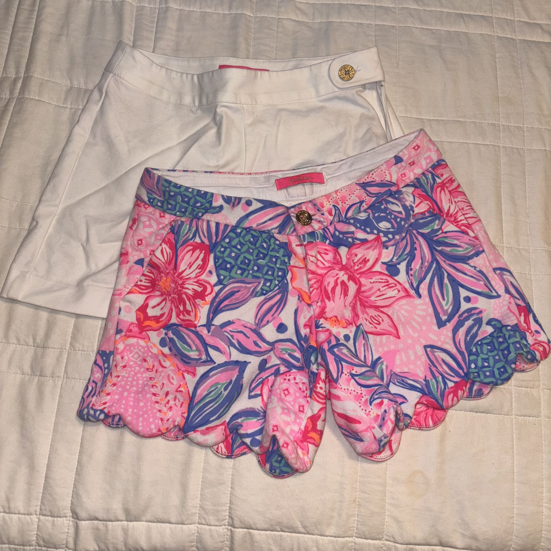 Two Pairs Of Lily Pulitzer Shorts - Size 0 - Cute Summer Shorts