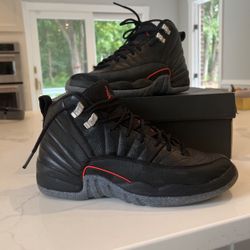 Nike Air Jordan 12 Retro Utility Black Crimson Size 7y