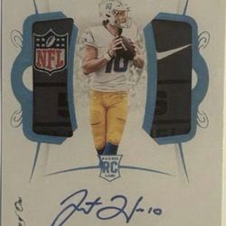 Justin Herbert 2020 Panini Flawless Rookie Dual Patch Autograph 1/1