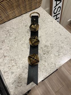 Decorative Sleigh Bells on Leather Strap $10