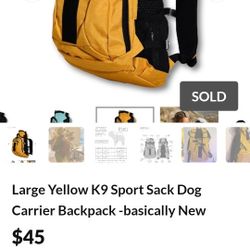 K9 BACK PACK GOLD