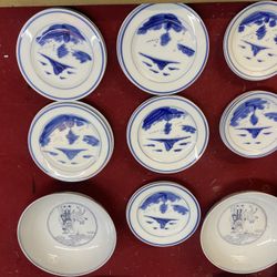 Blue & White Chinese Porcelain Dish Collection – 20 Pieces – $100 for All