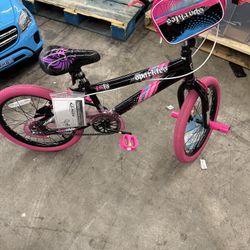 Kent Sparkles Bicycle, 18" Wheels, Child Ages 6+, Black and Pink