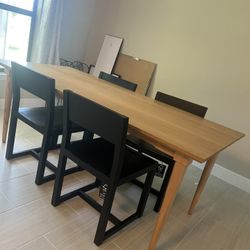 Dining table and chairs