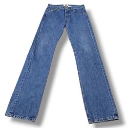 Levi's Jeans Size 30 W30"L34" Men Levi's 501 Jeans Straight Leg Button Fly Jeans Men's Jeans Measurements In Description 