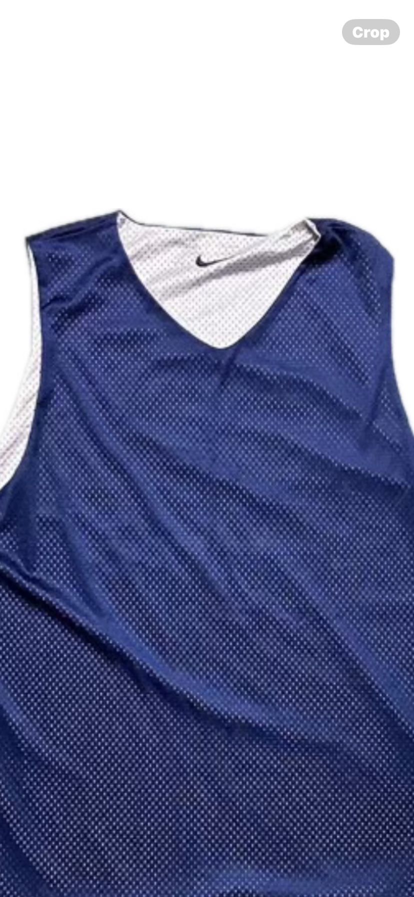 NIKE Basketball Blue/White Reversible Jersey Tank Top Shirt size large