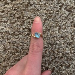 Gold Ring With Blue Stone