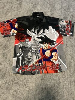Vintage 2001 DRAGONBALL Z Anime AOP Button Shirt (Goku Piccolo Vegeta Toei)