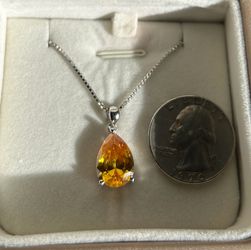 Sterling silver tear drop necklace