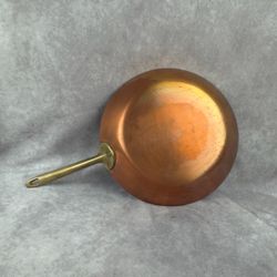 VTG Paul Revere 1(contact info removed) Copper 10.5” Skillet Sauté Frying Pan Brass Handle