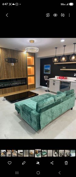 Small green couch