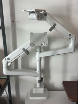 Montek Dual Monitor Arm  - VESA Mount - White