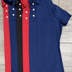 Lot of 5 Cool-Dri Women’s Uniform Polo Shirts – Size Large 