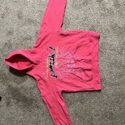 RARE Sp5der P!NK Hoodie 🔥 Streetwear Grail – Size L – Ships Fast