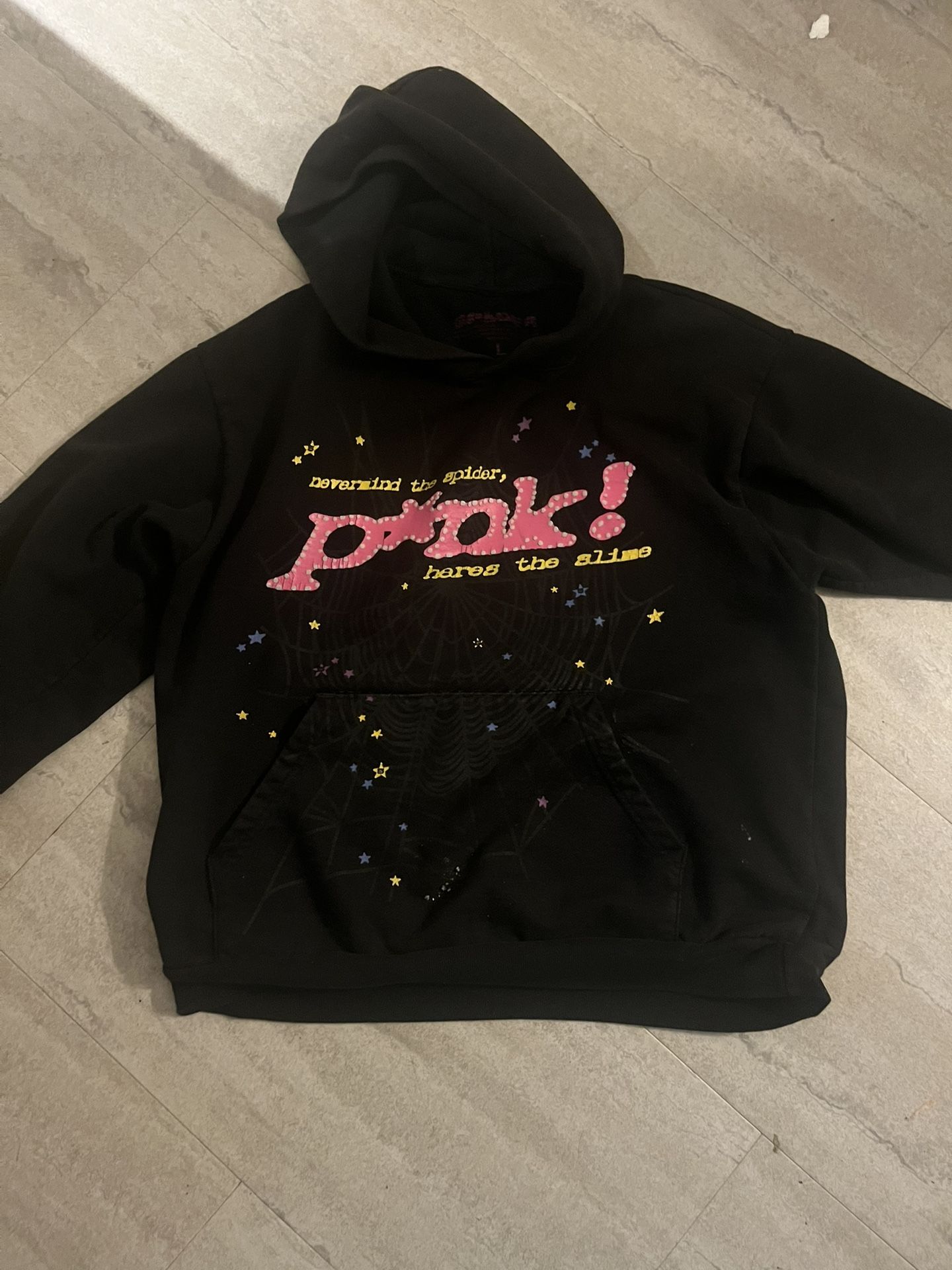 Black pink spider hoodie