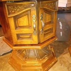 2 Hexagon Shaped Vintage End Tables 