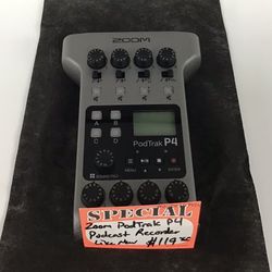 Zoom PodTrack P4 Podcast Recorder Like New 
