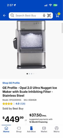 GE profile opal 2.0 ultra nugget ice maker