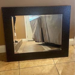 Brown and gold mirror