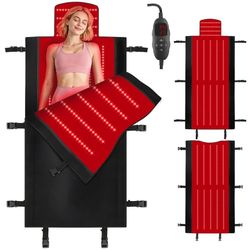Red Light Therapy for Body, 2570 LED Mat 660nm & 850nm Fully Body sleeve w/ Remote Timer