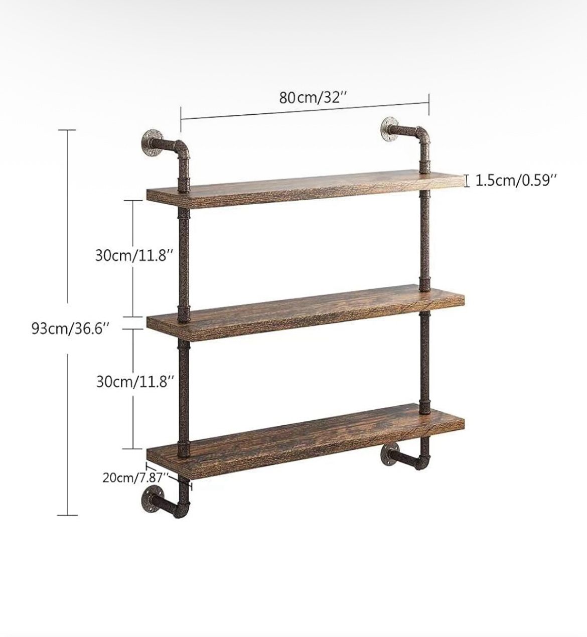 Antique Industrial Shelves (3 shelves)  