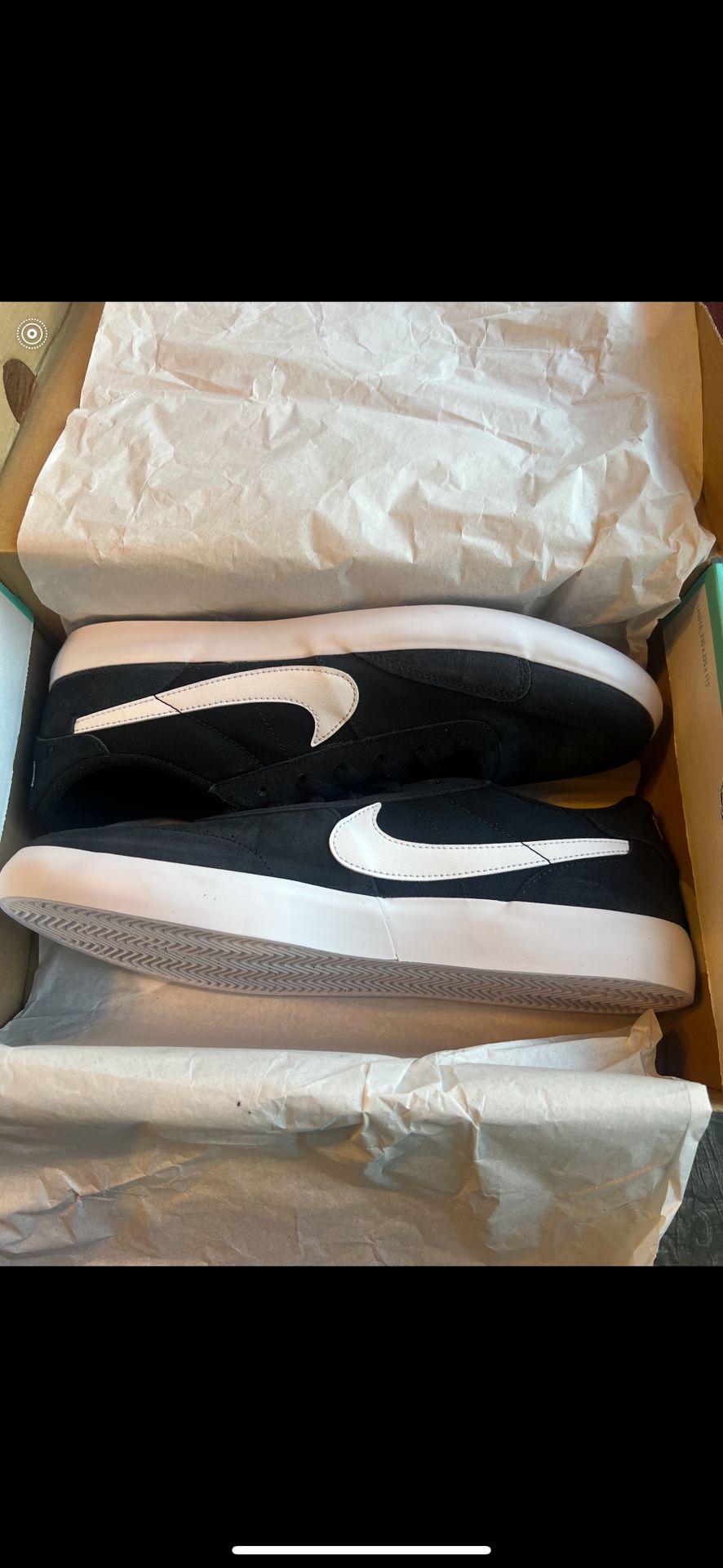 NIKE SB HERITAGE VULC BLACK/WHITE Sz 12