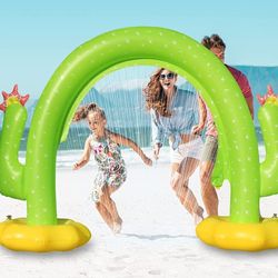 New Gyermek Inflatable Waterfall Cactus Sprinkler Outdoor Party Beach