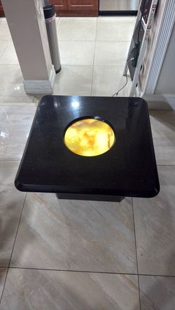 Custon Made Granite and Onyx accent End Table (read description)