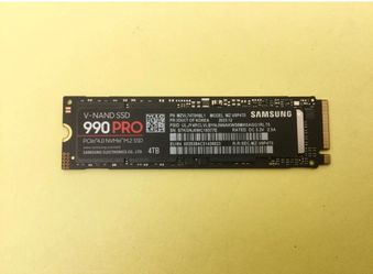 Samsung 990 Pro 4TB NVMe storage device. Goes for over $1099.99 brand new