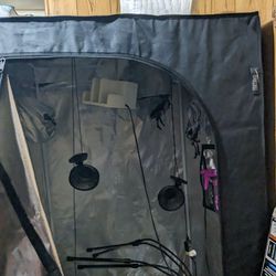 Grow Tent With Grow Lights And Ventilation Fans